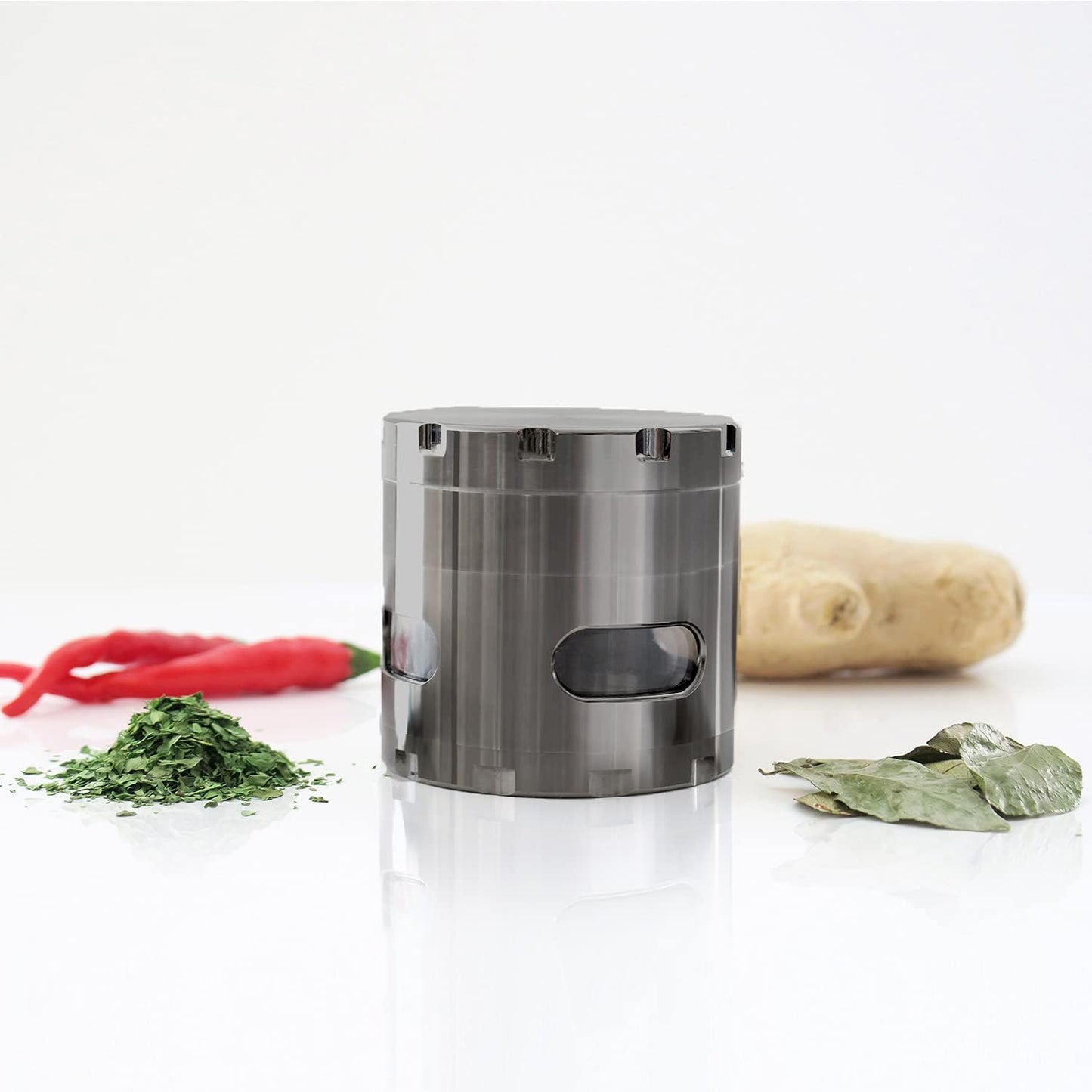 KOOLPUG Moulin à épices manuel, Moulin à herbes, Moulin à épices de cuisine, Moulin fines herbes, Moulin à herbes séchées pour cuisine maison, 2,2 pouces